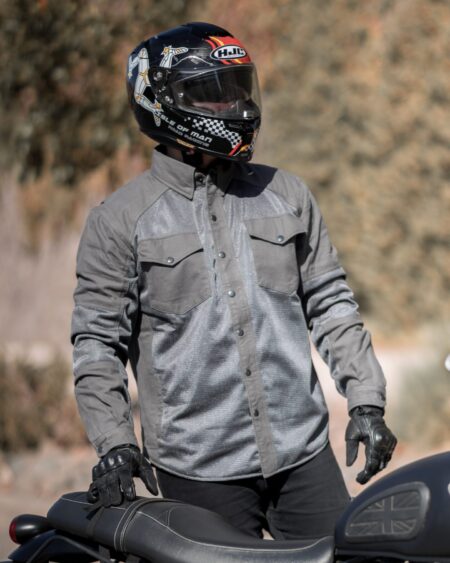 Mesh Rider Grey | Chaqueta de Moto Liviana con Protección CE